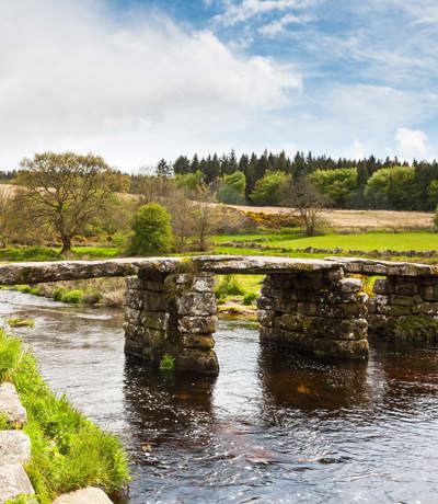 Postbridge in Dartmoor National Park in daylight