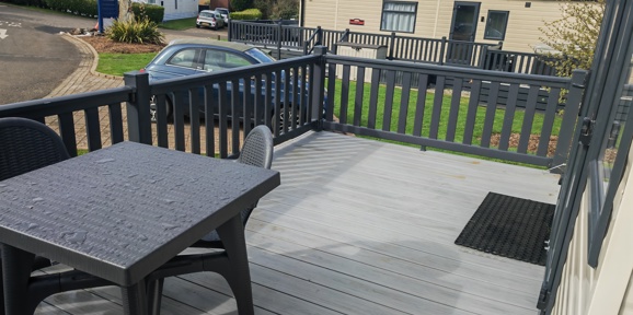 Carnaby Oakdale, view from decking at Praa Sands