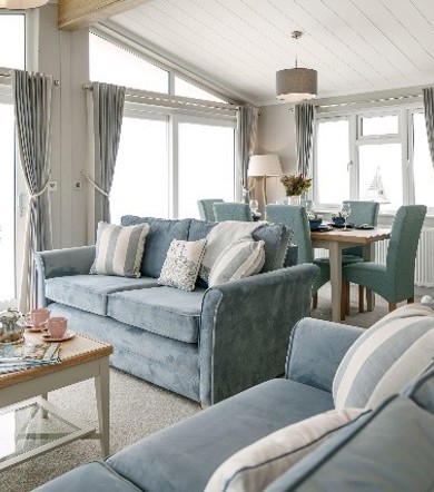 Wessex Contemporary, living room at Brokerswood