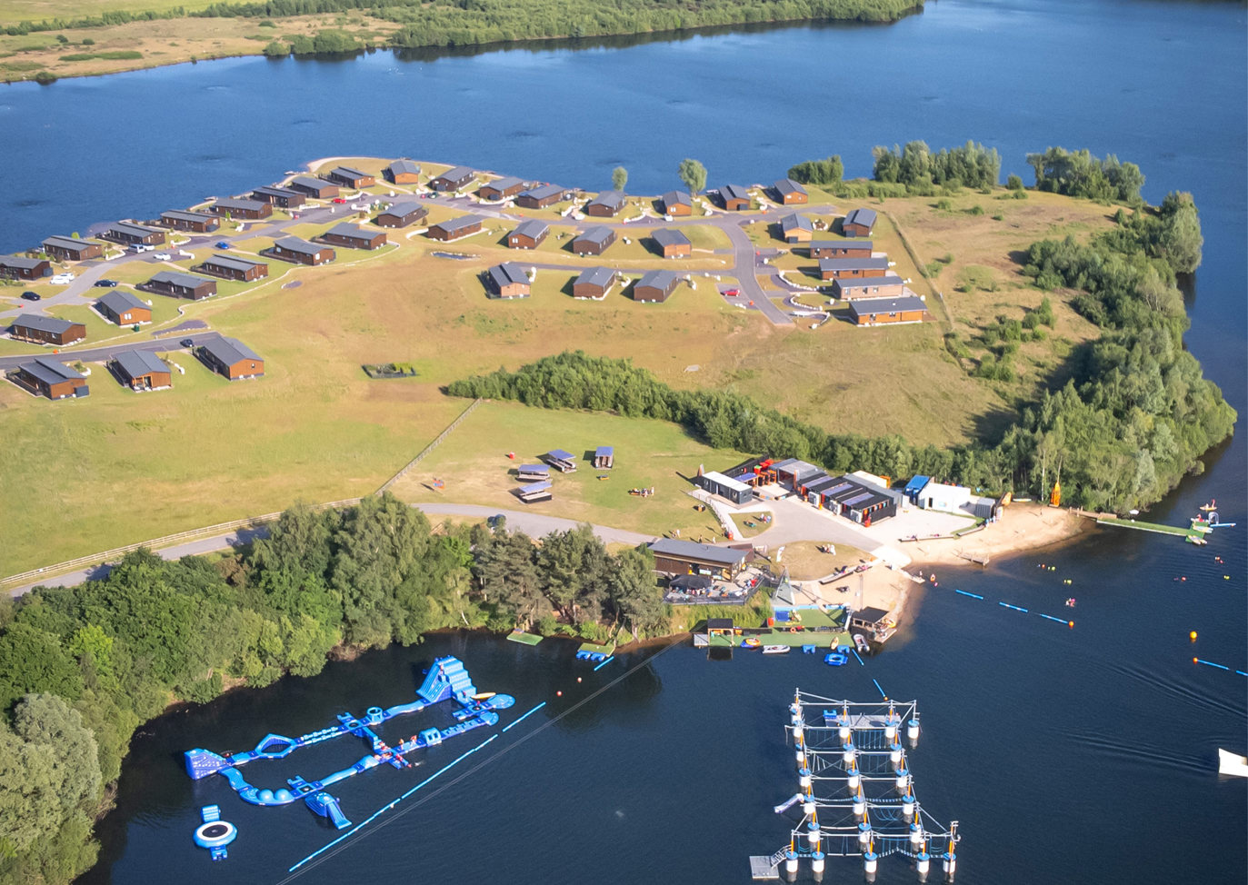 Delamere aerial  view of park and lake