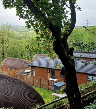 Signature Pod, outside view at Finlake