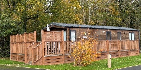 Sunseeker Spirit, exterior at Brokerswood