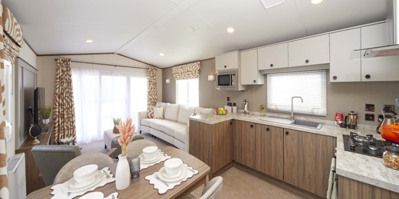 Carnaby Carrington, kitchen and open plan area at Crugan