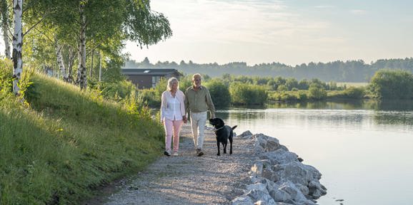 Delamere Couple Walking The Dog
