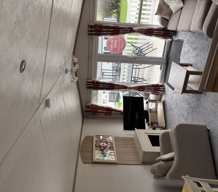 Carnaby Rosedale, patio doors and fireplace at Praa Sands