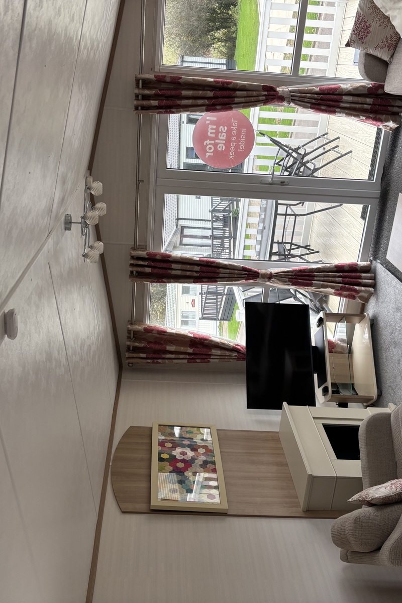 Carnaby Rosedale, patio doors and fireplace at Praa Sands