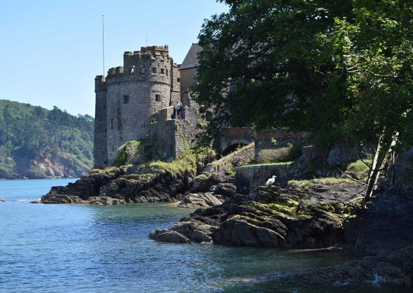 Side shot of Dartmouth Castle