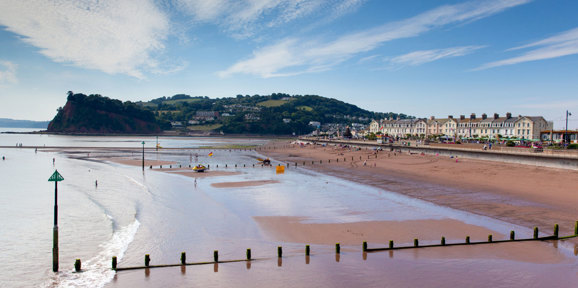 Scenic shot of Teignmouth Beach
