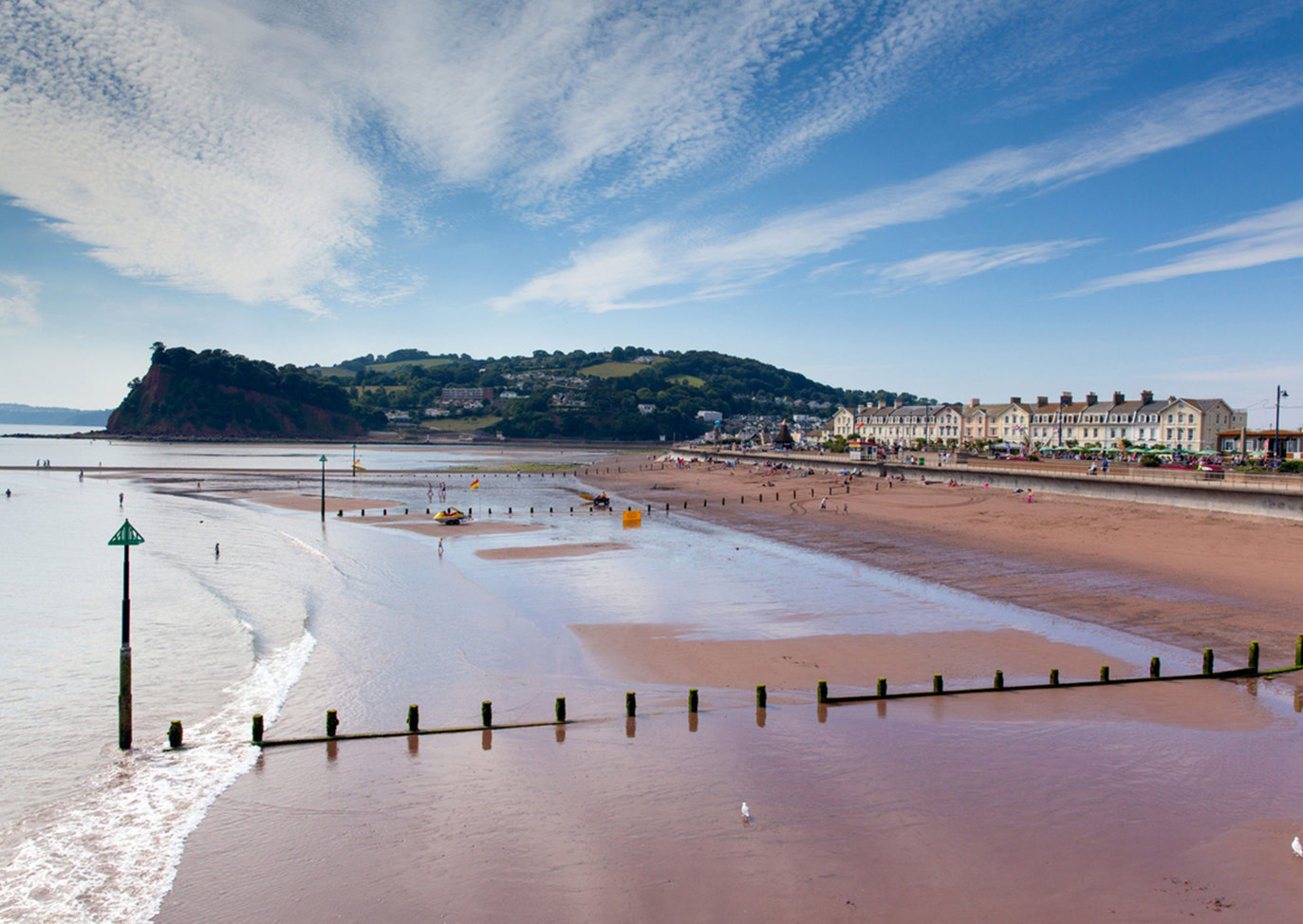 Scenic shot of Teignmouth Beach