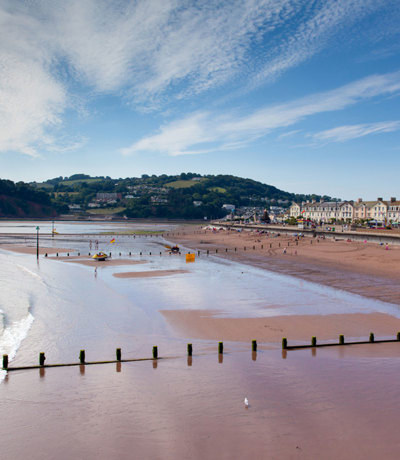 Scenic shot of Teignmouth Beach
