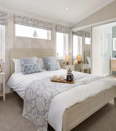 Wessex Contemporary, master bedroom at Finlake