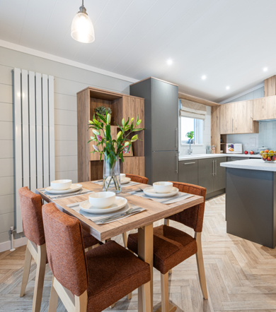 Omar Westfield, dining and kitchen at Talyfan