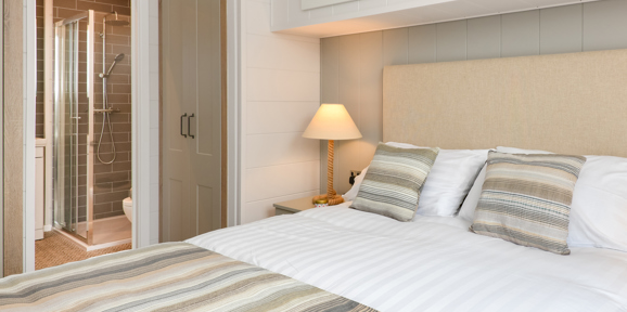 The Warren, Prestige Oyster Catcher, master bedroom into ensuite