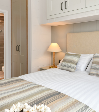 The Warren, Prestige Oyster Catcher, master bedroom into ensuite
