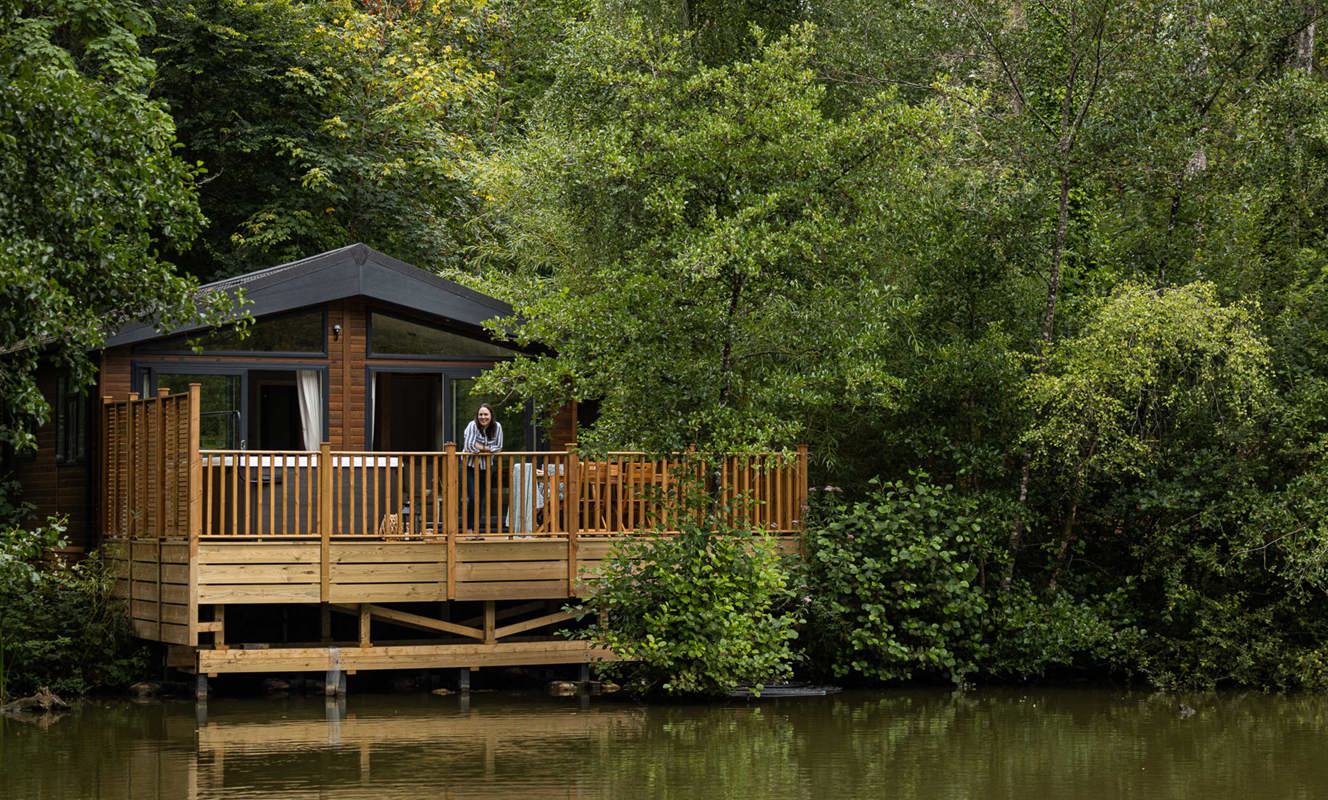 Brokerswood Lady Looking At Lake