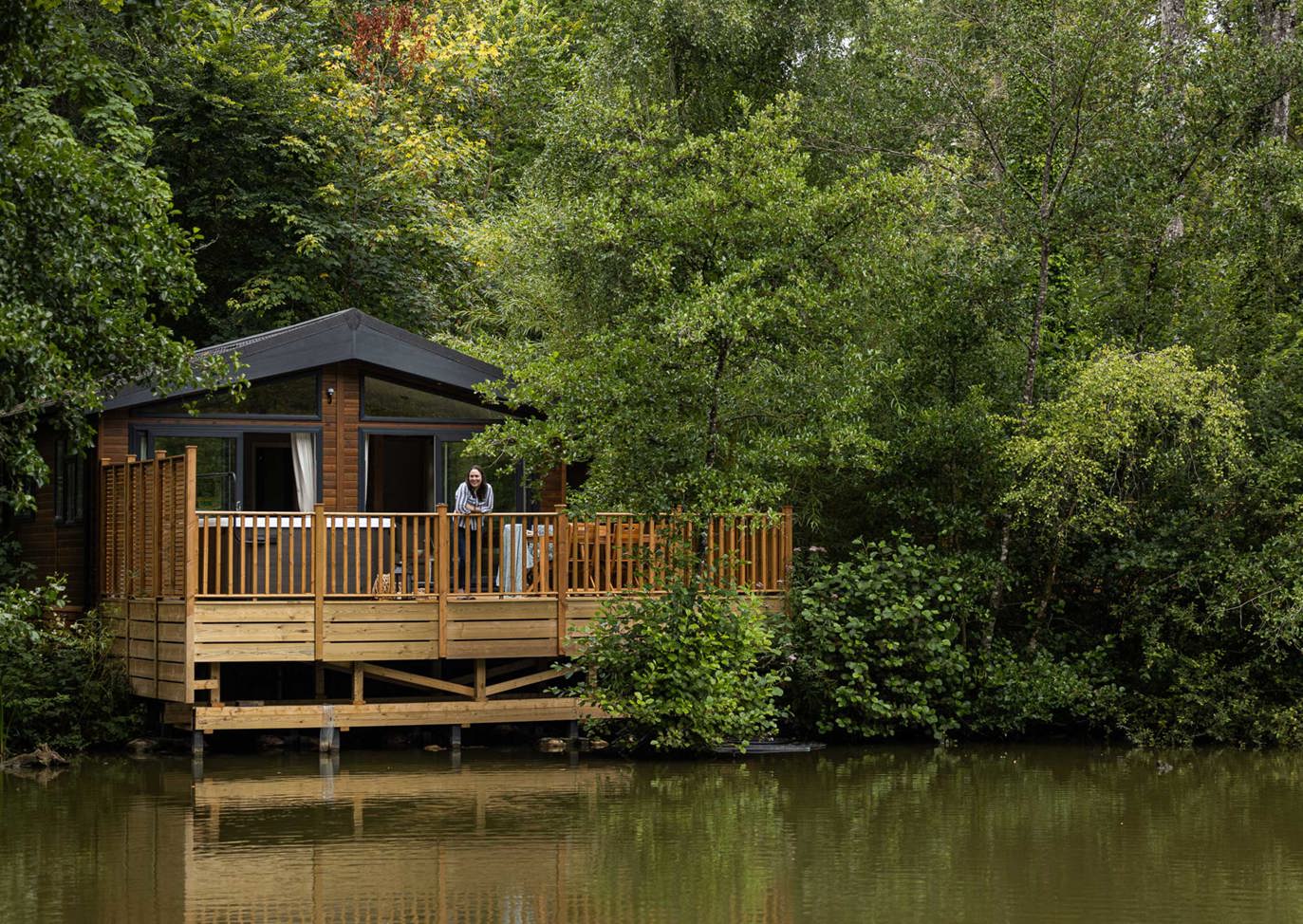 Brokerswood Lady Looking At Lake