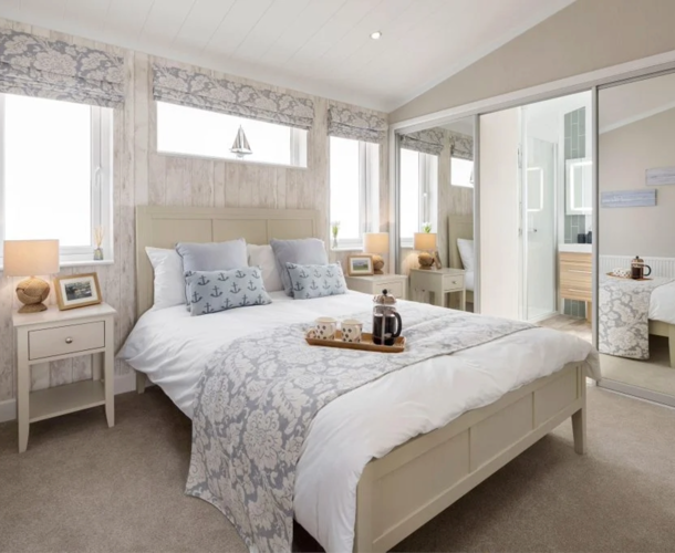 Wessex Contemporary, master bedroom at Delamere