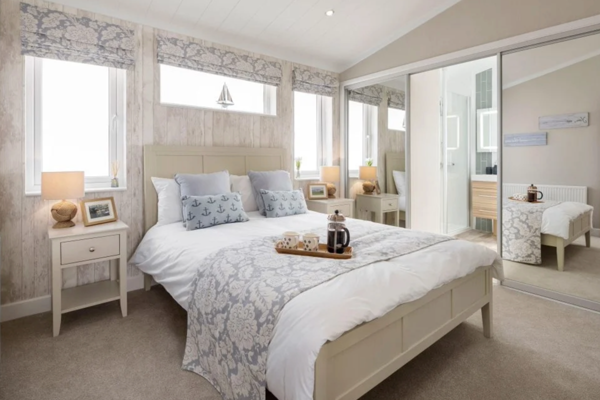 Wessex Contemporary, master bedroom at Delamere