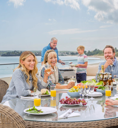 The Warren Family Eating Outside
