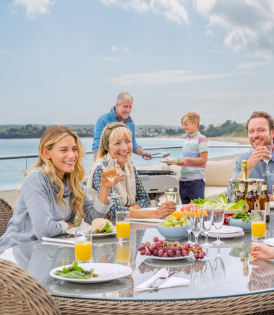 The Warren Family Eating Outside