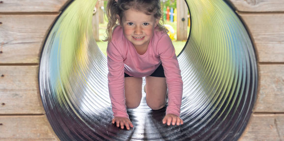 Devon Hills Girl In The Play Park Tunnel