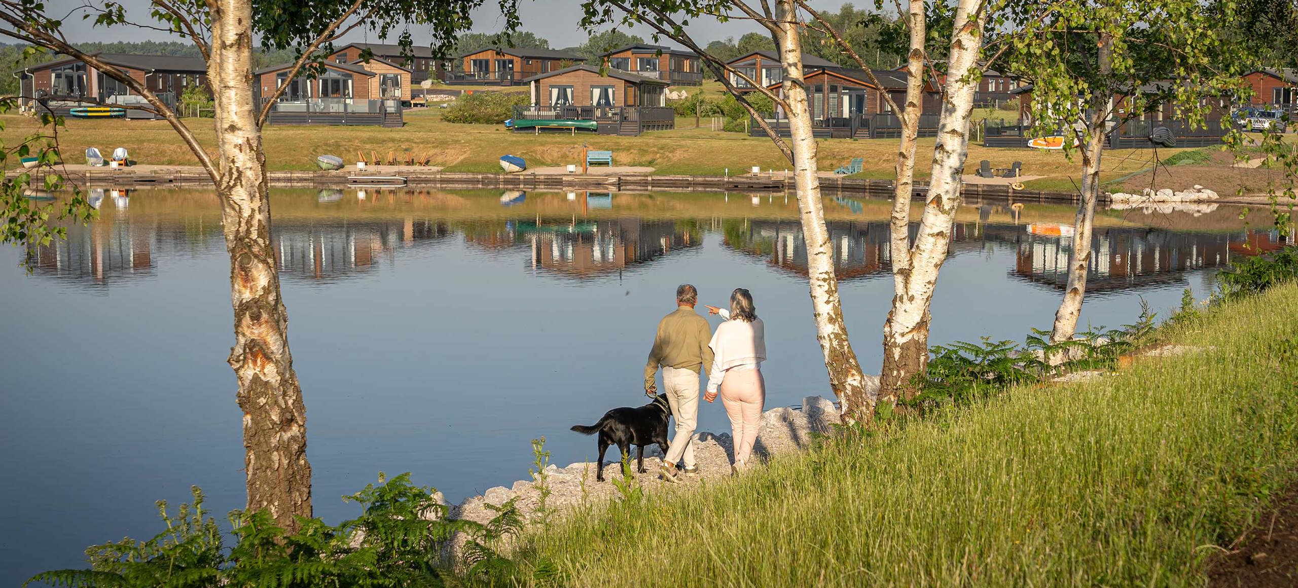 Delamere Couple Walking A Dog
