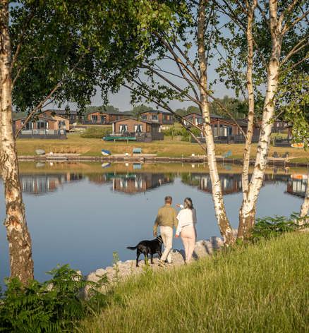 Delamere Couple Walking A Dog