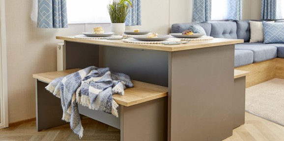 Carnaby Breakaway, dining table at Crugan